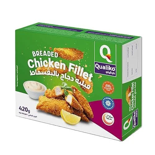 Qualiko Frozen Breaded Chicken Fillet IQF 420g